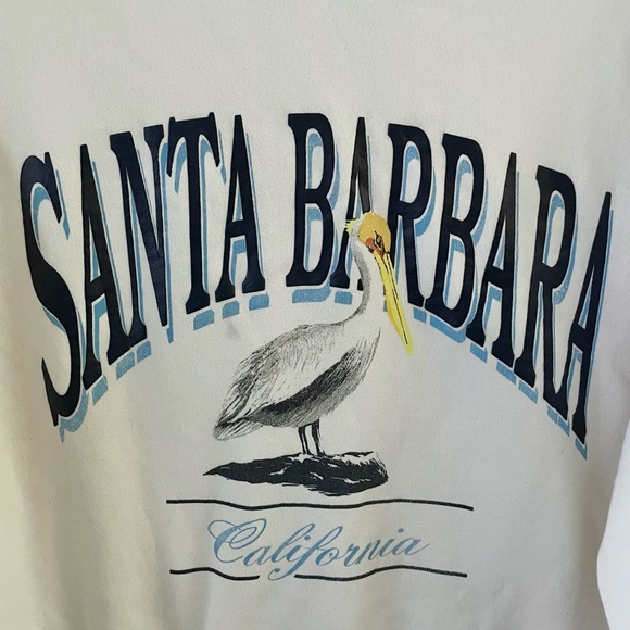 Abercrombie & Fitch Soft A&F Fleece oversized graphic Santa Barbara pullover M - Picture 5 of 8
